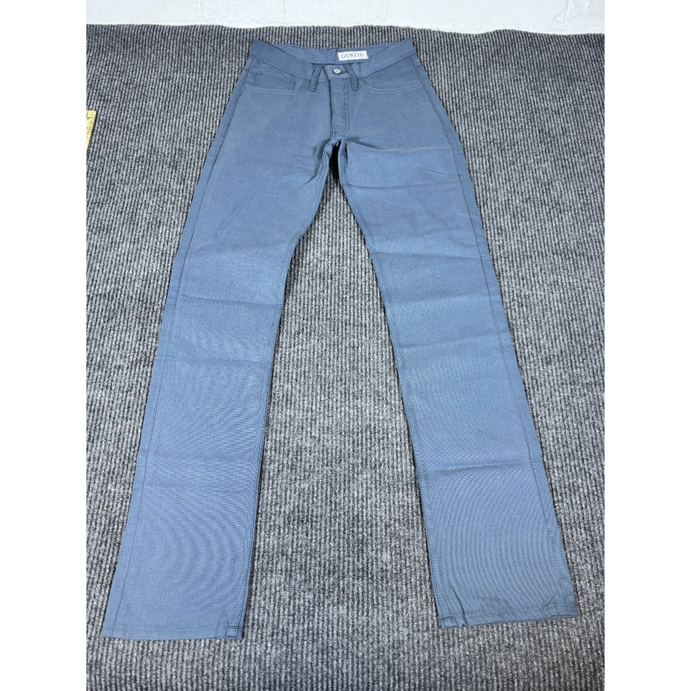 Gustin California Straight Leg Corduroy Pants Mens Size 28x34 Blue 5 Pocket